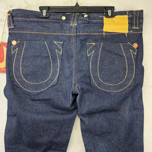 True Religion Jeans 38 Fits 42x34 Limited Edition 0001-1510 Suspender Ethan BigT - Picture 11 of 16